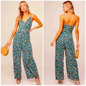 Astr the label plisse floral jumpsuit
